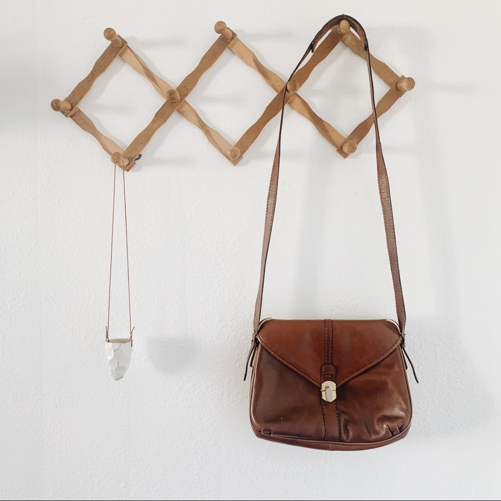 Nordstrom Brown Leather Shoulder Crossbody Bag
